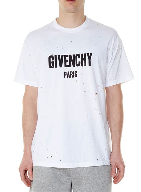 t-shirt givenchy uomo|givenchy t shirt with holes.